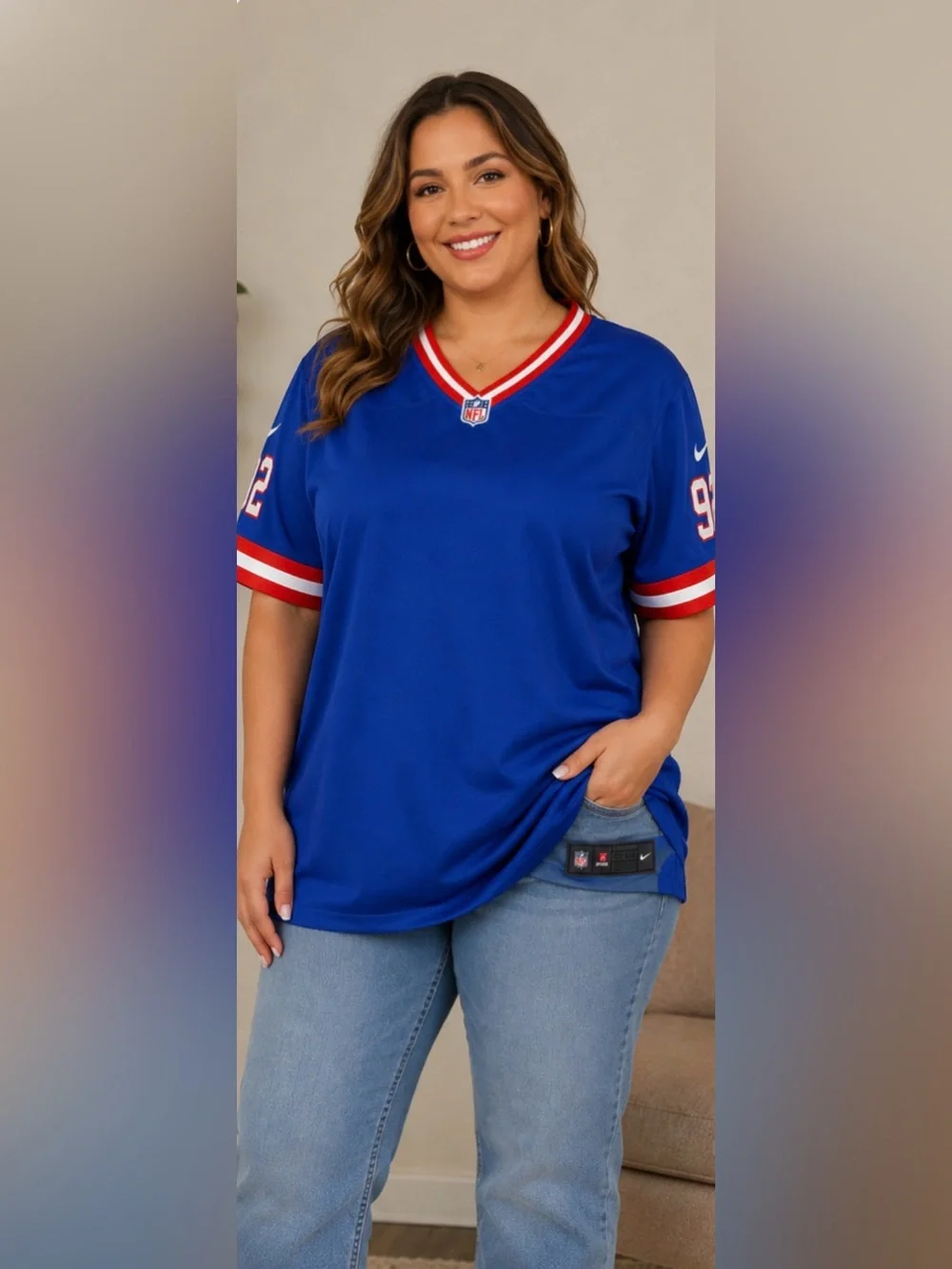 NWT Nike NFL New York Giants Women's On Field Jersey Size XL